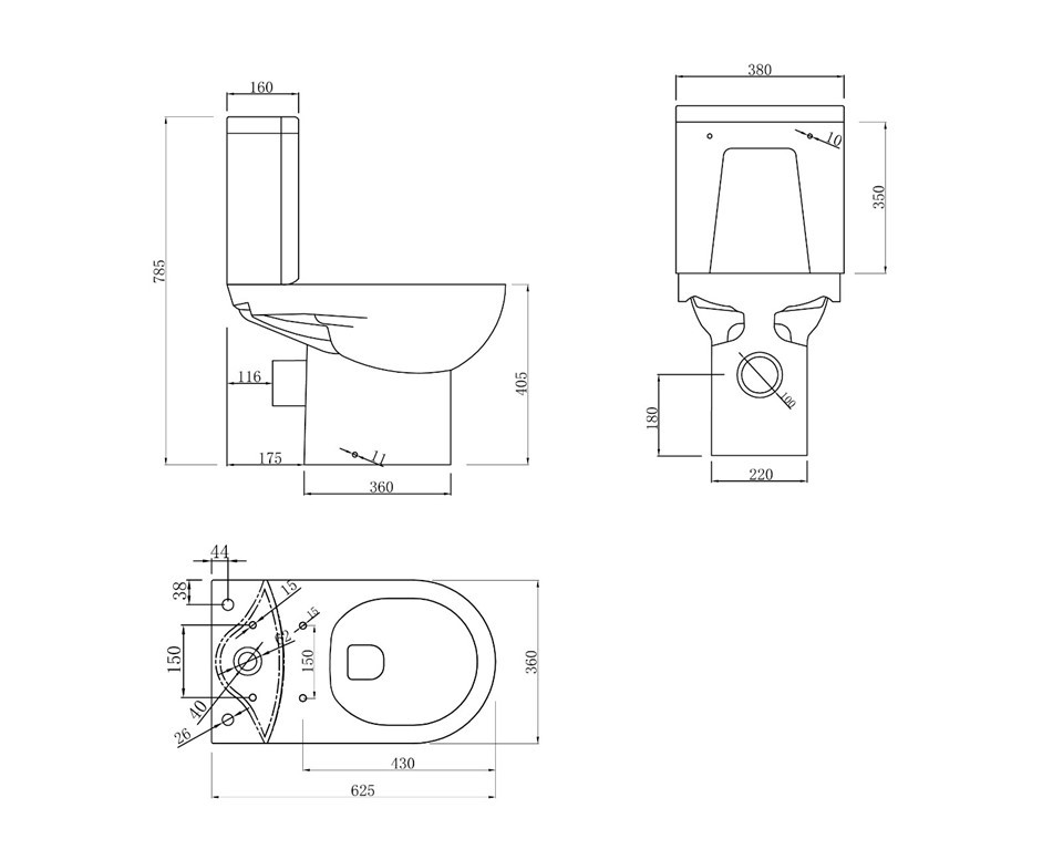 Wall-discharge Two-piece Toilet suppliers
